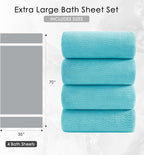 4 Piece Extra Large Bath Towel 35"x70" Oversized Bath Sheet Bath Towel Set - Image 6
