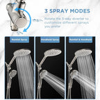 Dual Handheld Shower Head Combo, 2-in-1 Rain Shower Heads System 8 Inch - Image 5