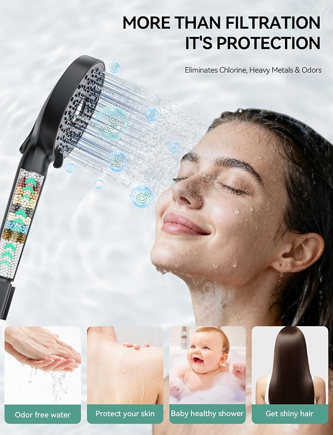 Magichome Shower Head with Handheld, High Pressure 10-Spd Detachable Chrome - Image 3