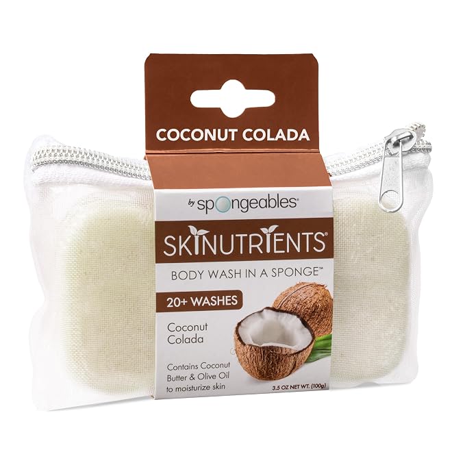 Spongeables Skinutrients Anti-Cellulite Body Wash in a Sponge, Spa Cellulite by Spongeables