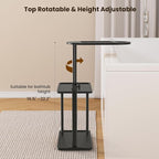 Bathtub Tray Table, Freestanding Bath Side Table Tub Tray Caddy, 3 Layer Bamboo - Image 6