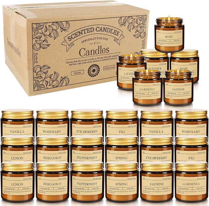Scented Candle Set 24 Pack, Candle - Image 3
