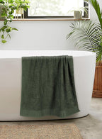 GLAMBURG 100% Cotton 2 Pack Oversized Bath Towel Set 28x55 Inches, Ultra Soft - Image 5