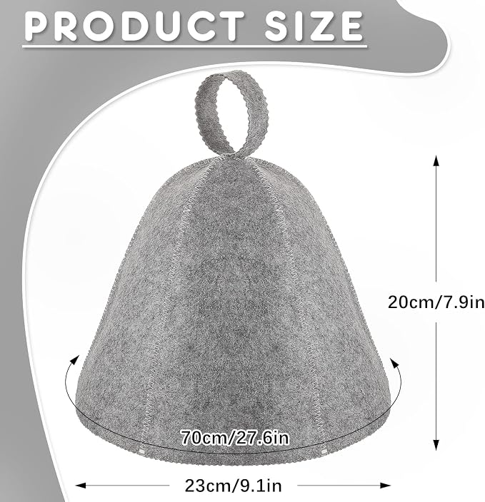 JaGely Sauna Hat for Men Women Sauna Hat Vaporarium Cap Russian Banya Cap for - Image 2