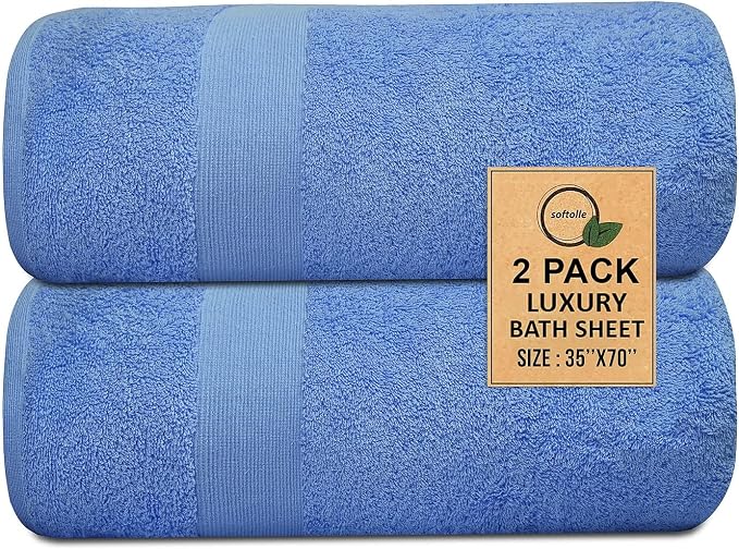 Softolle 100% Cotton Luxury Bath Sheets - Image 2