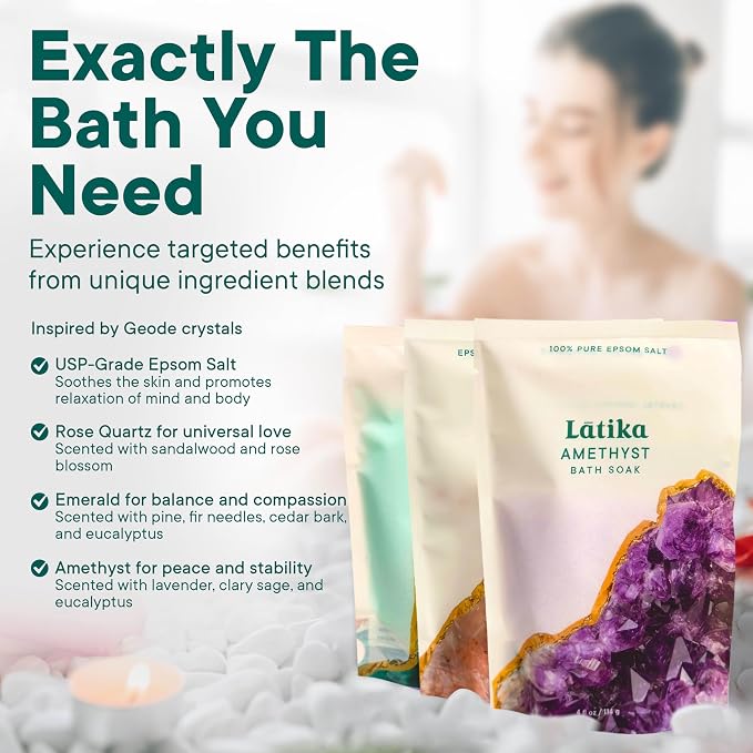 Latika Geode-Inspired Bath Soak Set of 3 - Image 3