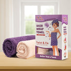 Textila 100% Cotton Hair Wrap Towels - Image 2