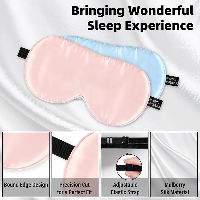 Silk Sleep Eye Mask for Kids, 100% Real Natural Pure Silk Sleeping Masks - Image 3