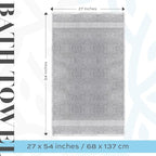 White Classic Luxury Bath Towels Set of 4 Large - Image 4