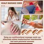 LemonRoad 12 Pack Wooden Scalp Massager Natural Sandalwood Wide Tooth Combs - Image 6