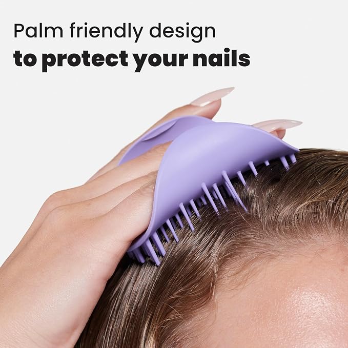 Tangle Teezer Scalp & Shampoo Hairbrush, to Exfoliate, and Cleanse, Lavender - Image 4