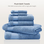 BIOWEAVES 100% Organic Cotton 700 GSM Plush 6-Piece Towel Set GOTS Certified - Image 2