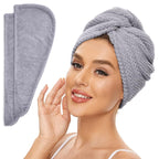 SimpleField 2 Pack Microfiber Hair Towel Wrap by SimpleField
