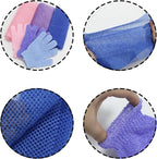 6 Pack African Net Sponge Exfoliating Glove Set, 3 Pairs Shower Gloves and 3 - Image 3