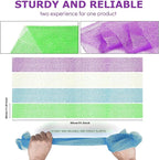 UJFQBH 4 Pieces African exfoliating net African Net Long Net Bath Sponge - Image 3