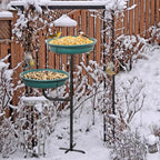 Freestanding Birdbaths Bowl Outdoor, Free Standing Garden Bird Bath Bird Feeder - Image 5