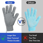 Exfoliating Gloves for Big Hands 8Pack- Lengthened and Large Double-Sided - Image 3