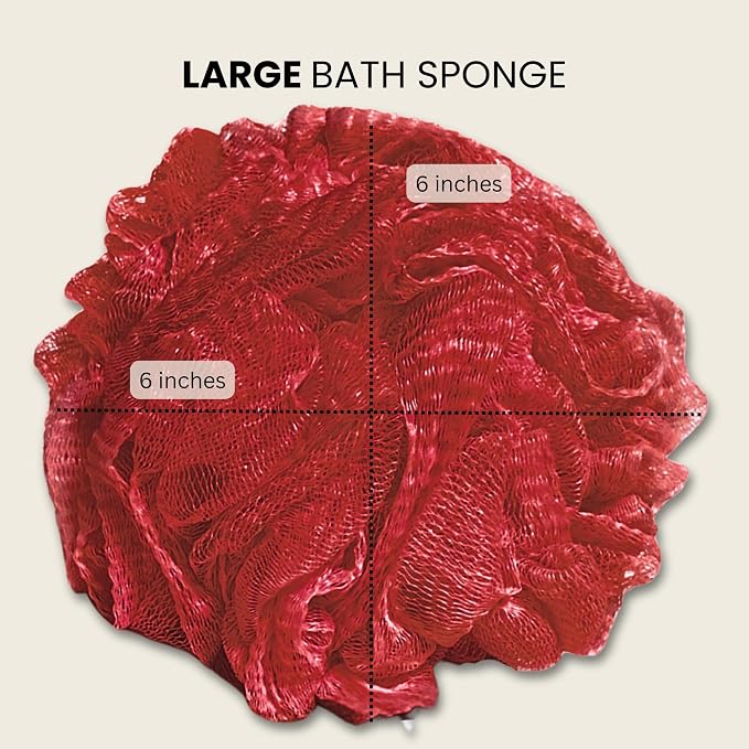 Large Bath Sponge Pack of 3 – Soft 70G Mesh Loofahs - Image 8