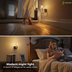 L LOHAS LED Night Lights Plug into Wall, 2 Pack 3000K Soft White LED Floral - Image 7