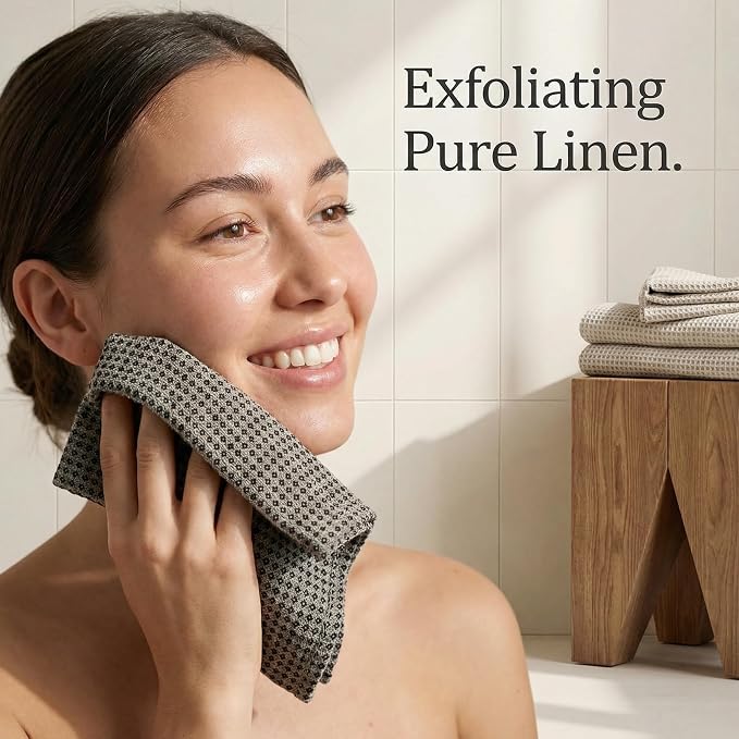 100% Flax Linen Washcloths - Image 2