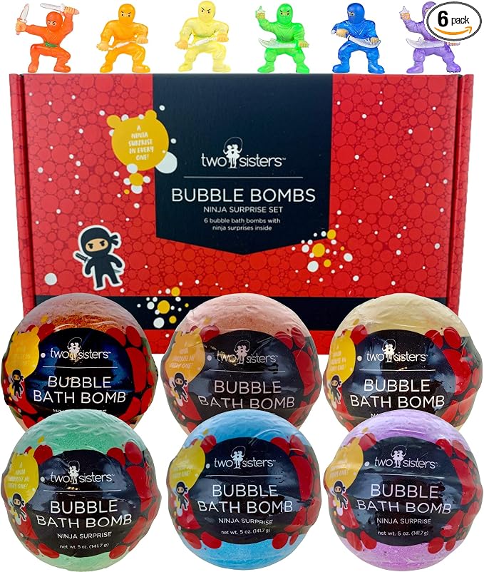 Ninja Kids Bath Bombs with Surprise Toy Inside by TwoSisters