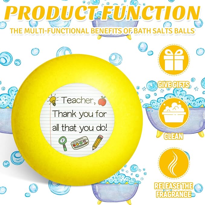 12 Pcs Teachers Appreciation Gifts Bath Bombs - Image 3