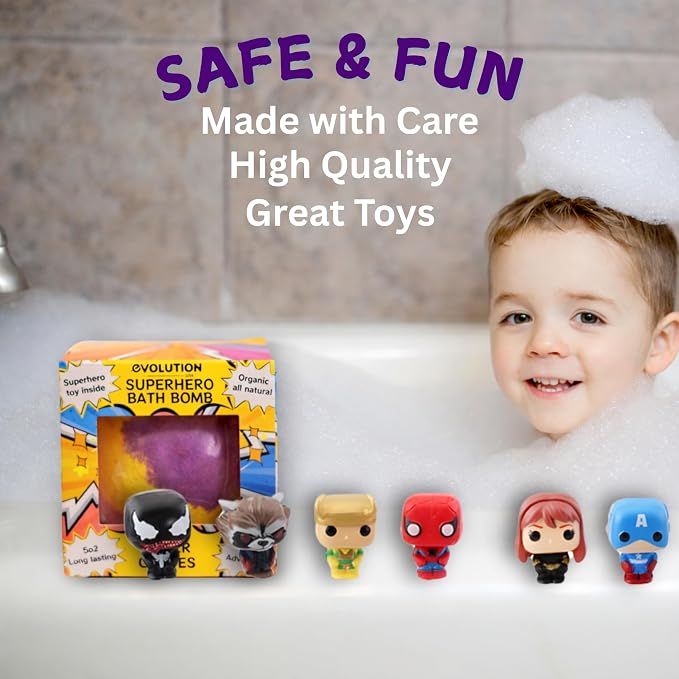 EvolutionUSA 1pc Red Epic Superhero Bath Bombs - Image 4