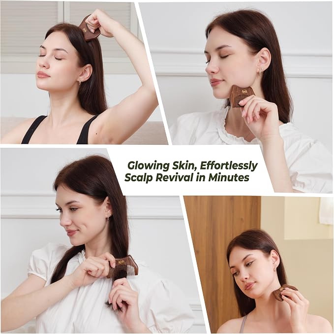 Mother’s Day Gift for Mom, Relaxation Gifts Set, Wooden Gua Sha Tool Set – Face - Image 5