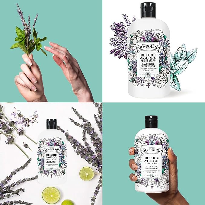 Poo-Pourri Before-You-Go Toilet Spray Refill, Lavender Peppermint, 16 Fl Oz - Image 4