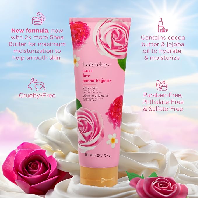 Bodycology Shea Butter Body Cream, Sweet Love, 8 oz - Image 5