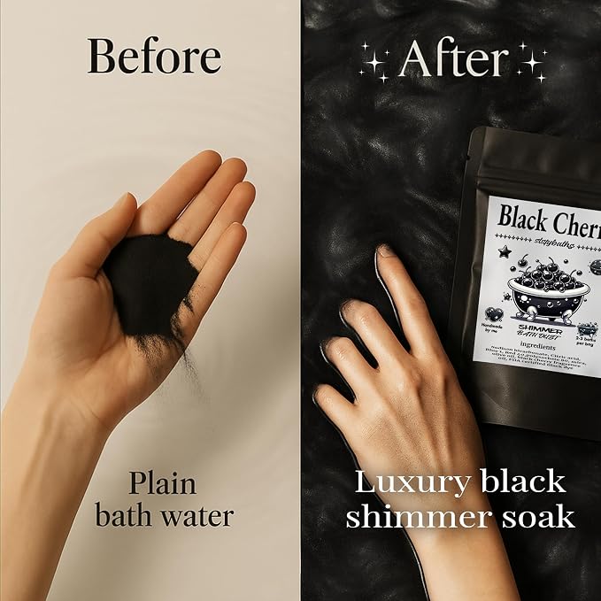 Black Cherry Shimmer Bath Bomb in A Bag - Image 2
