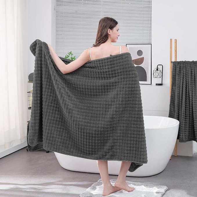 KBY Bath Towels Set of 2, Extra Large Bath Sheets 40X80 Inches, Quick Dry - Image 5
