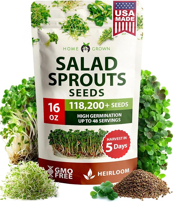 HOME GROWN Premium Sprouting Seeds Mix by HOMEGROWN