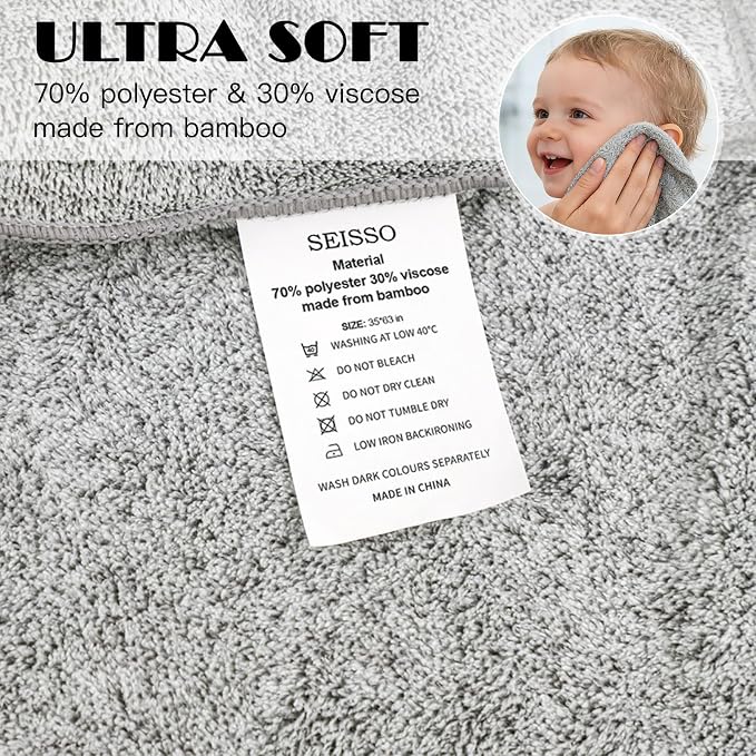 SEISSO 4 Pack Extra Large Bath Towels 63"x35", Bath Sheets - Image 8