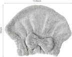 Microfiber Hair Towel Wrap, Soft Absorbent & Quick Drying Cap Set - Image 2