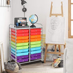 Giantex 20-Drawer Storage Drawer Cart, Rolling Organizer Cart - Image 2