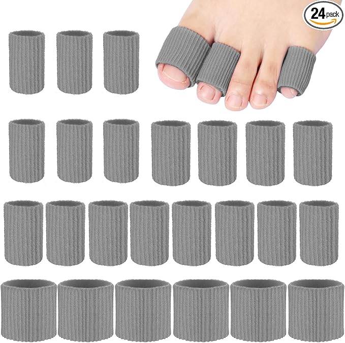 Blulu 24 Pieces Toe Tubes 0.98 Inches Cushion Tube Corn Pads by Blulu