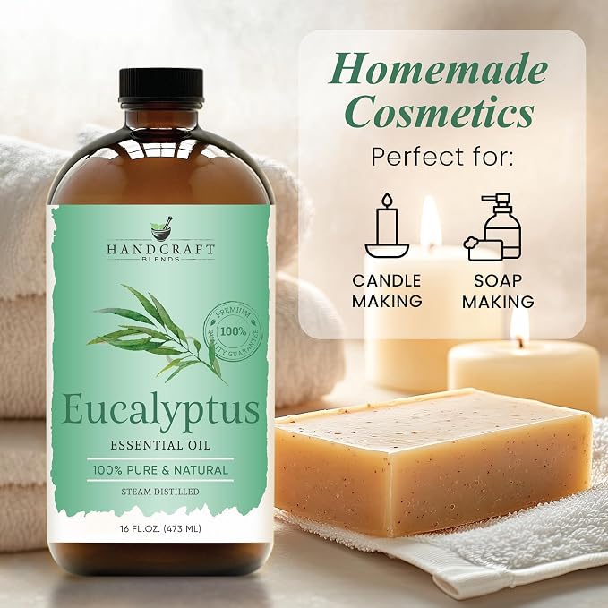 Handcraft Blends Eucalyptus Essential Oil in Glass Bottle – Huge 16 Fl Oz – - Image 6
