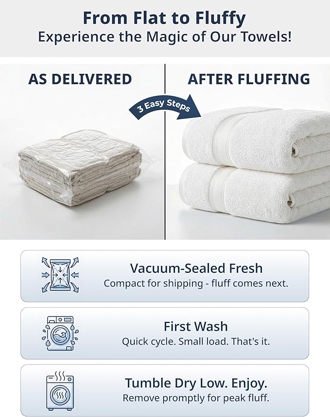 LANE LINEN 100% Cotton 4 Pack Bath Towels - Image 6