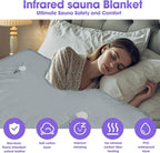 Natural Jade and Tourmaline Heat Sauna Blanket Infrared Zipper Oxford Cloth - Image 2