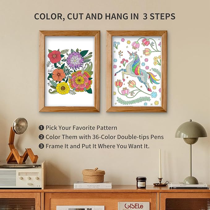 Adult Coloring Book Set, Spiral Bound Coloring Books - Image 6
