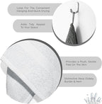 100% Combed Cotton Bathroom Towel Set of 10-2 Bath Towels, 4 Hand Towels - Image 4