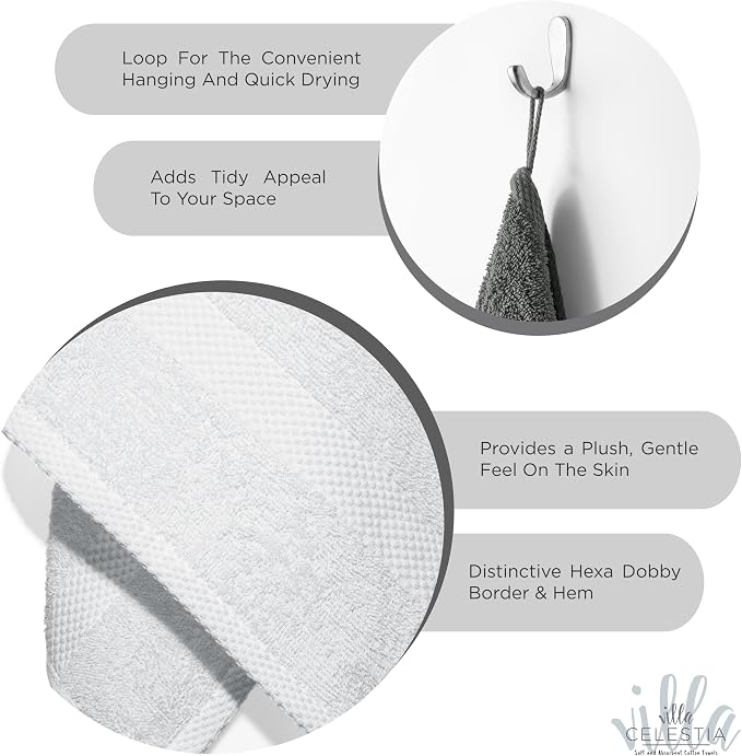 100% Cotton Wash Cloth for face & Body Set of 6, Sustainable, Highly Absorbent - Image 4