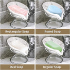 Dobbyby Leaf-Shaped Soap Dish – Ceramic Soap Bar Holder - Image 6