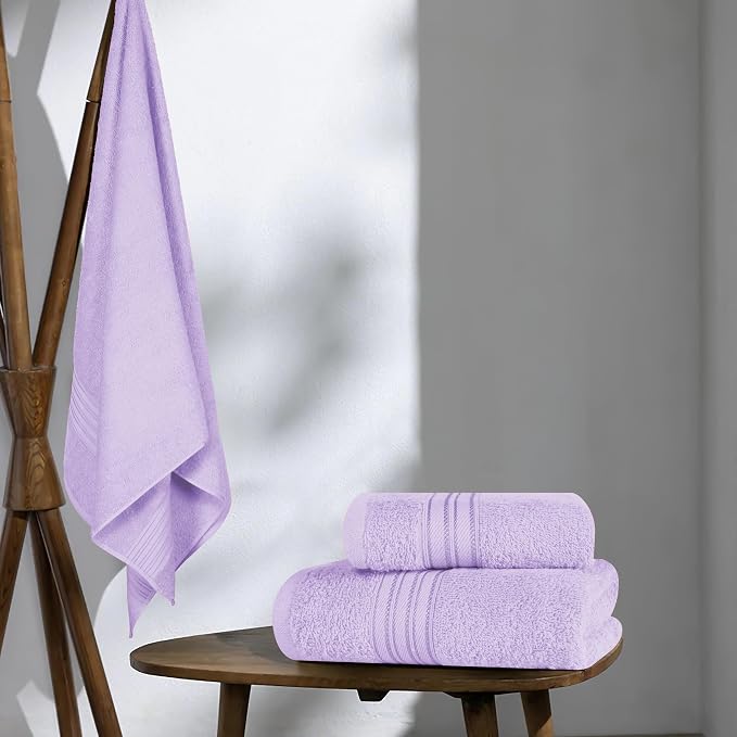 BOUTIQUO Ultra Soft 3 Pack Cotton Towel Set, Contains a Bath Towels 28x55 inch - Image 4