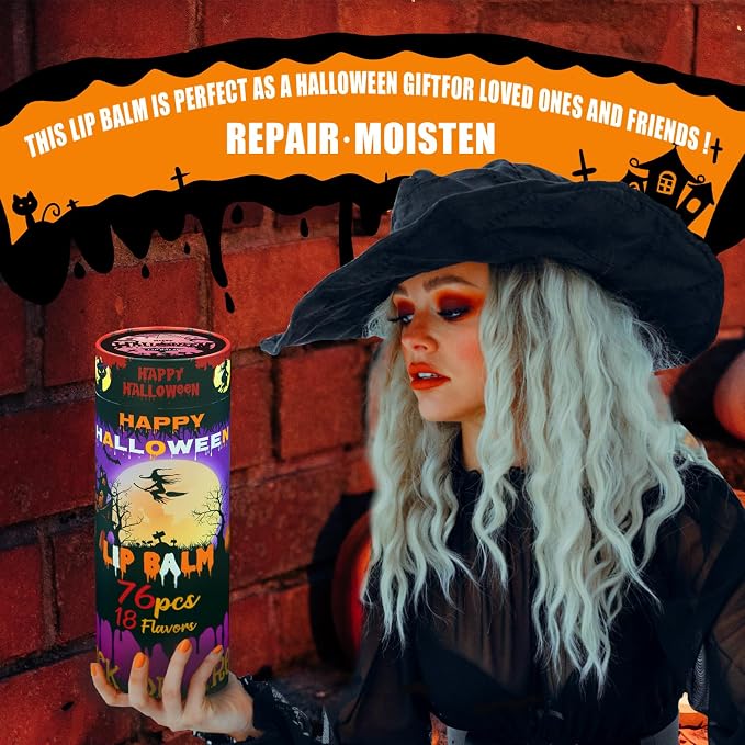 Yopela 76 Pack Halloween Natural Lip Balm Bulk - Image 7