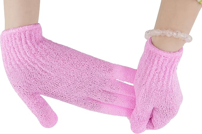 Exfoliating Gloves 10PCS Bath Gloves 5 Pairs, Natural Mitts Gloves - Image 6