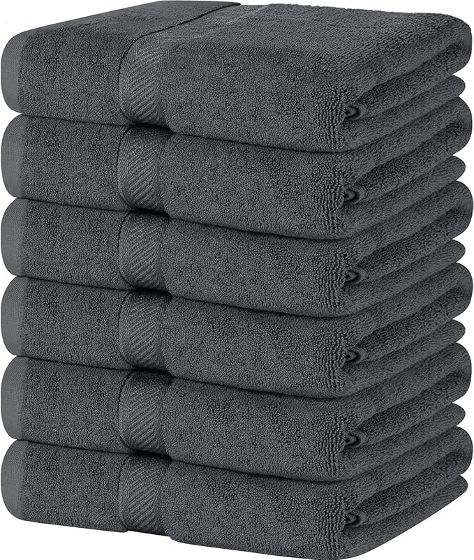 Simpli-Magic Cotton Bath Towels, 6 Pack by Simpli-Magic