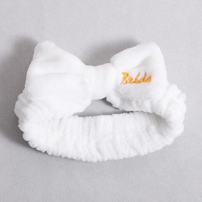 Bridal Print Plush Wash Face Headband - Image 6