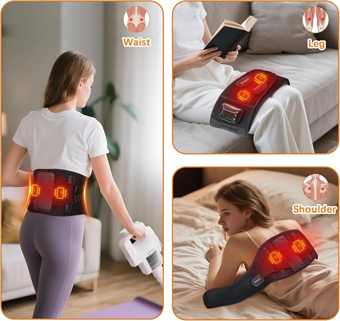 Joyset Cordless Heating Pad for Back Pain Relief, 47-60" Lower Back Massager - Image 9